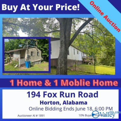 194 FOX RUN RD, HORTON, AL 35980 - Image 1